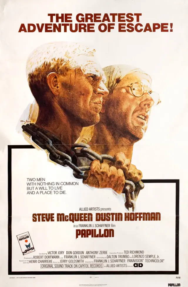 فیلم پاپیون 1973 (Papillon) پوستر