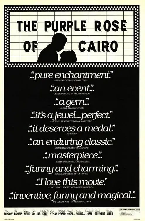 فیلم رز ارغوانی قاهره (The Purple Rose of Cairo) پوستر