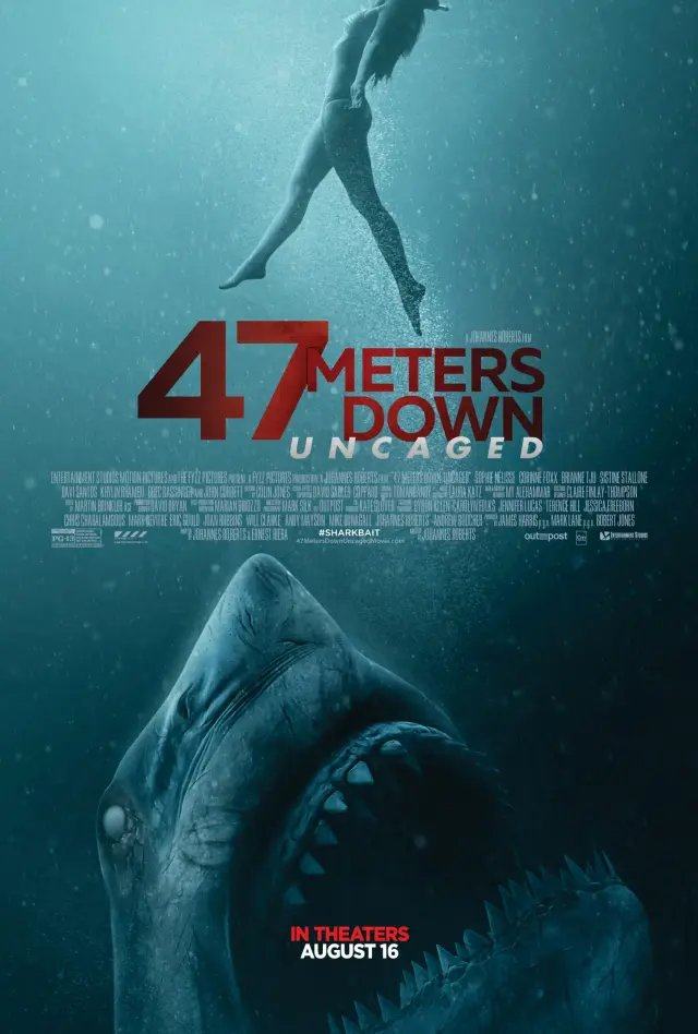 فیلم 47 متر پایین بدون قفس (47 Meters Down: Uncaged) پوستر