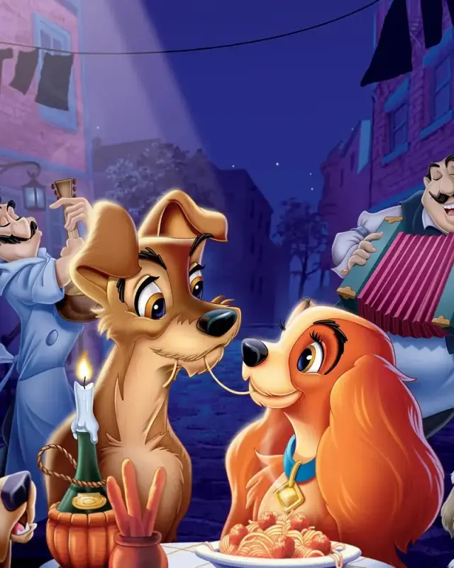 انیمیشن بانو و ولگرد 1955  (Lady and the Tramp) پوستر