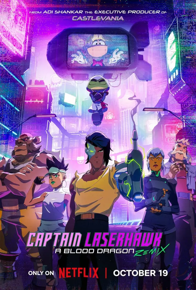 انیمیشن کاپیتان لیزرهاوک: اژدهای لعنتی (Captain Laserhawk: A Blood Dragon Remix) پوستر