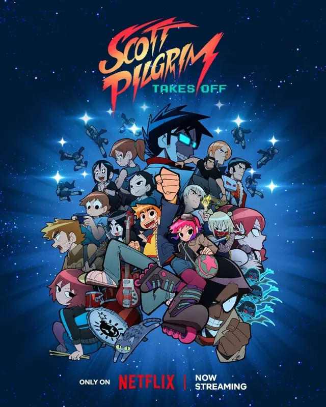 انیمه اسکات پیلگریم پرواز می کند (Scott Pilgrim Takes Off) پوستر