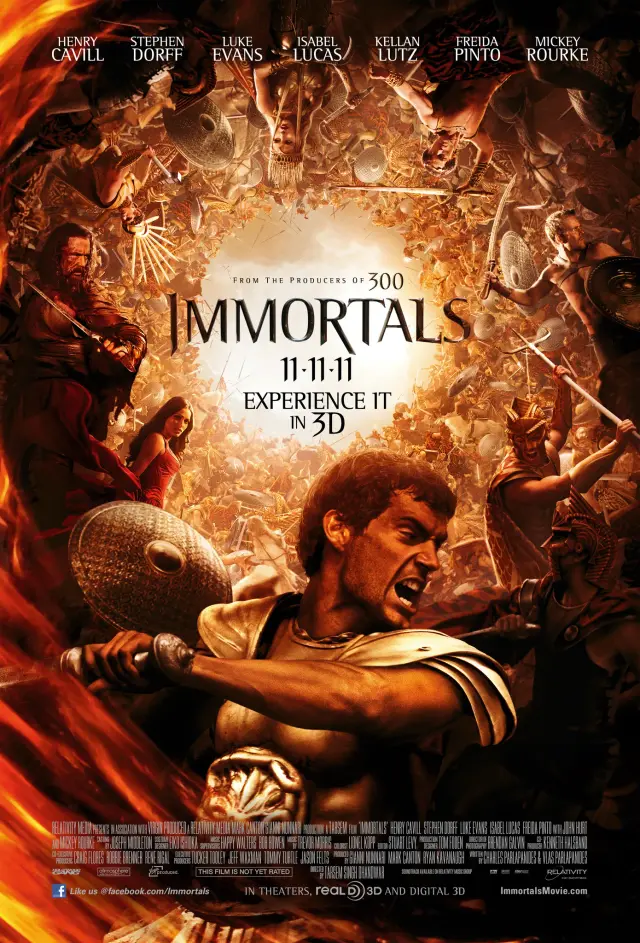 فیلم فناناپذیران (Immortals) پوستر