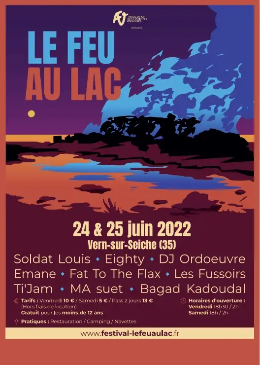 فیلم آتش سوزی در دریاچه (Le feu au lac) پوستر