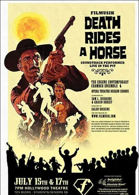 فیلم مرده سوار بر اسب (Death Rides a Horse) پوستر