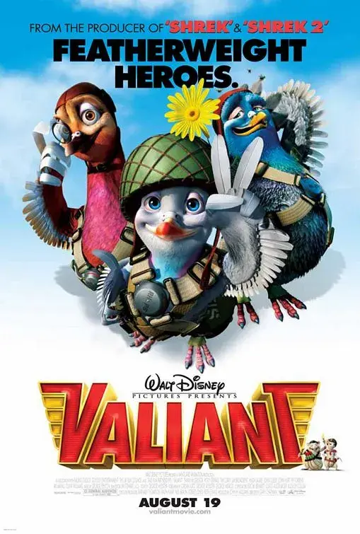 انیمیشن کبوتر بی‌ باک (Valiant) پوستر
