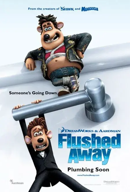 انیمیشن بر آب‌ رفته (Flushed Away) پوستر