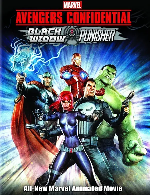 انیمیشن محرمانه انتقامجویان: بیوه سیاه پوش و مجازاتگر (Avengers Confidential: Black Widow & Punisher) پوستر