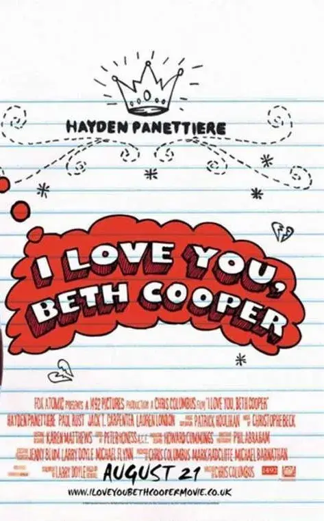 فیلم عاشقتم، بث کوپر (I Love You, Beth Cooper) پوستر