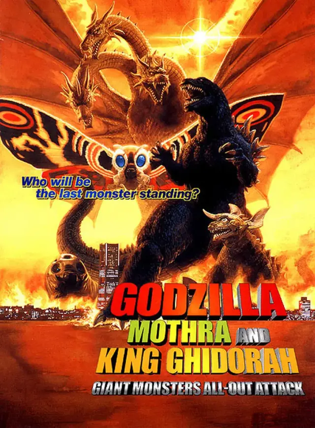 فیلم ماترا و کینگ گیدورا: حمله همه جانبه هیولاهای غول پیکر (Godzilla, Mothra and King Ghidorah: Giant Monsters All-Out Attack) پوستر