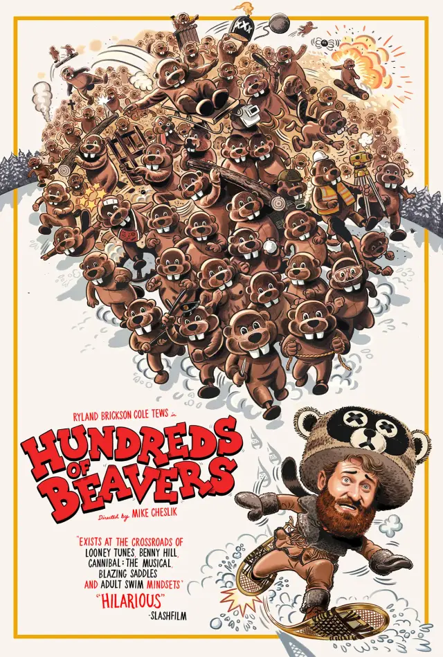 فیلم صدها سگ آبی (Hundreds of Beavers) پوستر
