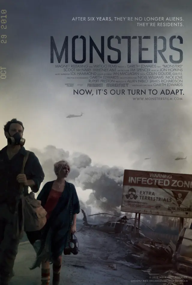 فیلم هیولا ها 2010 (Monsters) پوستر