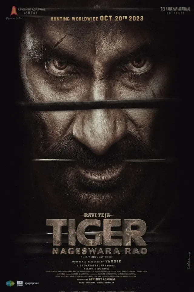 فیلم ببر ناگزوارا رائو (Tiger Nageswara Rao) پوستر