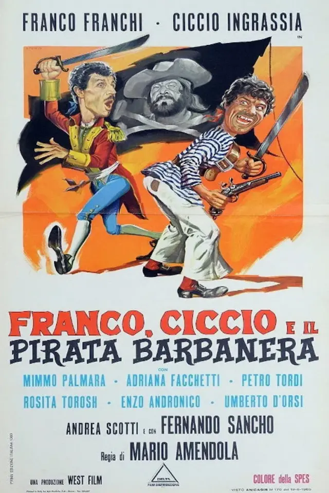 فیلم چیچو و فرانکو دزددریایی (Franco, Ciccio and the Pirate Blackbeard) پوستر