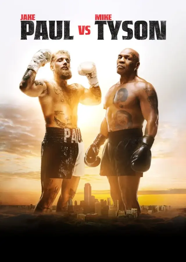 فیلم مبارزه مایک تایسون و جیک پاول (Jake Paul vs. Mike Tyson) پوستر